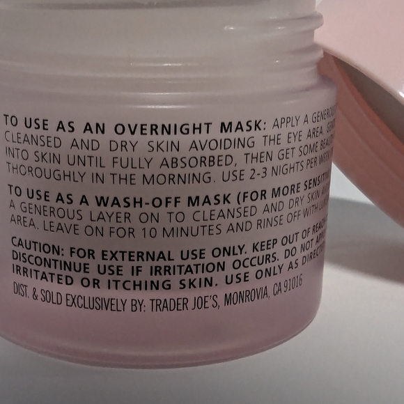 Trader Joe's Watermelon Overnight Face Mask net wt.2 oz (57g) - Picture 6 of 6